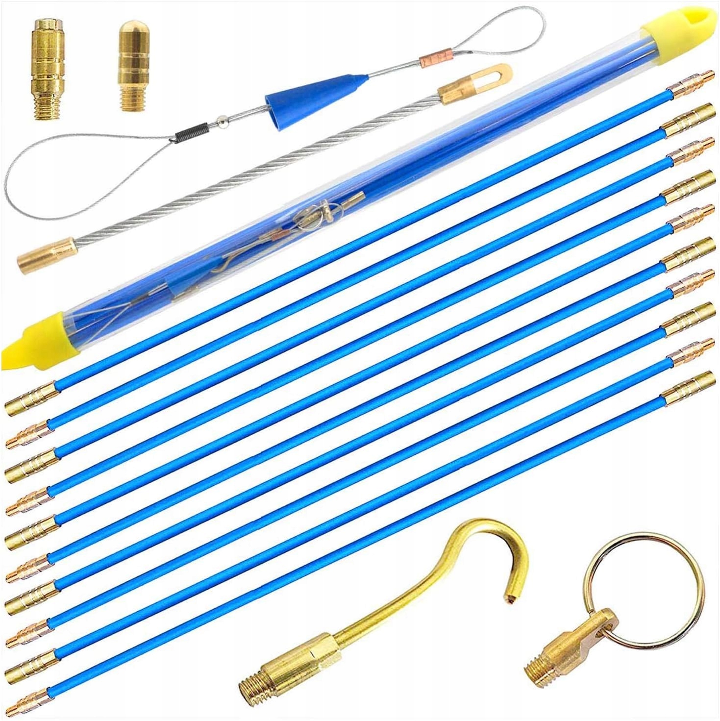 KÁBLOVÝ NAVIJÁK Sklolaminátový KÁBEL ŤAHACÍ DIAĽKOVÝ 4MM 10X1M STALKA